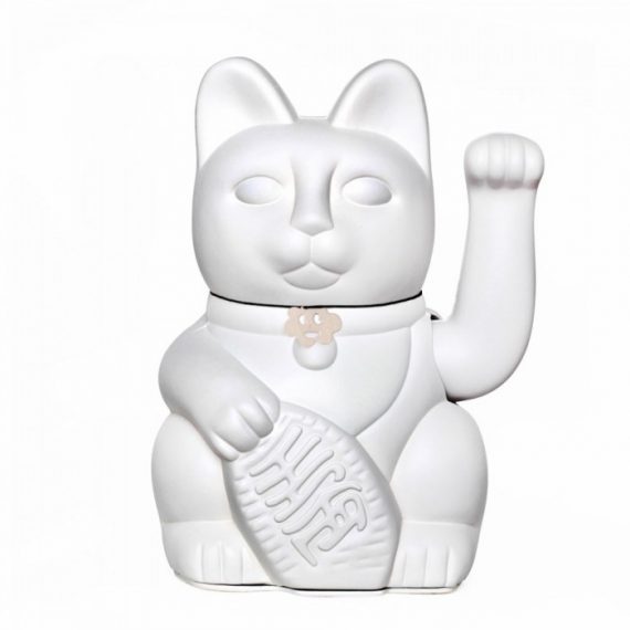 Gatete de la Suerte Diminuto Cielo Blanco